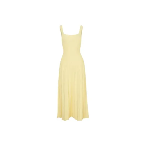Staud SS24 Slip Платье Женское Желтое
