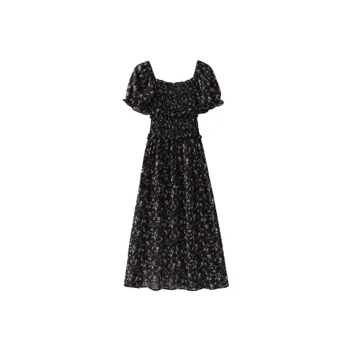 Local Gal Короткий рукав Платье Женское Черное