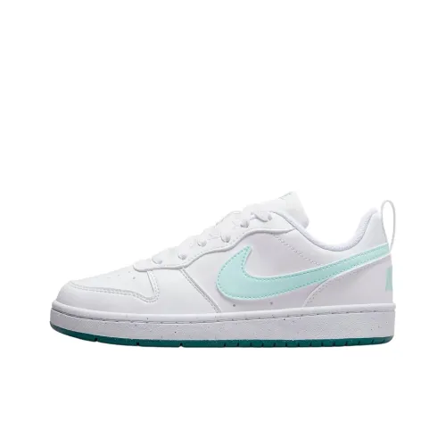 Nike Court Borough Slip Resistant Shock Absorbers Низкие Детские Скейтбординги Белый Зеленый