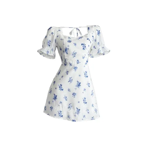 TORIGHT Короткий рукав Платье Женское Белое