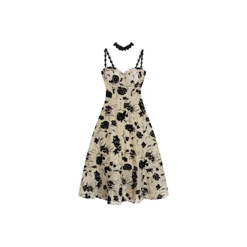 PZGE Slip Платье Женское Абрикосовое