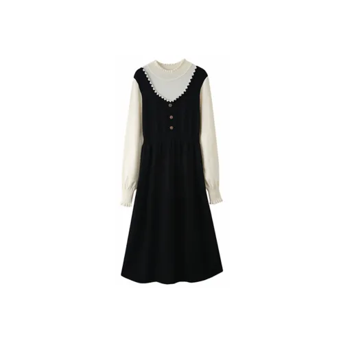 EIDOLON GRAIN Длинное платье с длинными рукавами женское