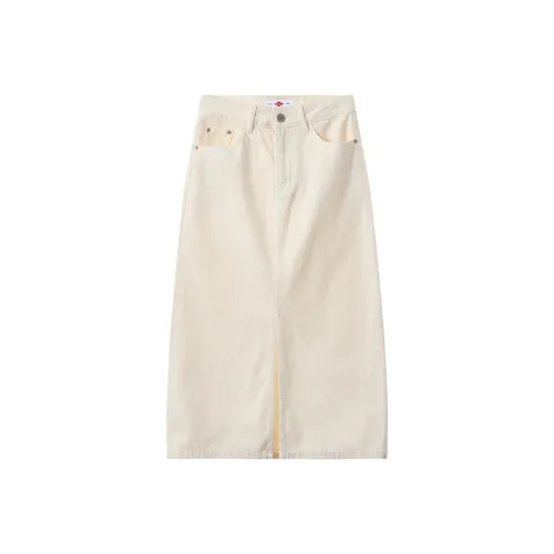 Lee Cooper Слоновая кость Женские джинсовые длинные юбки