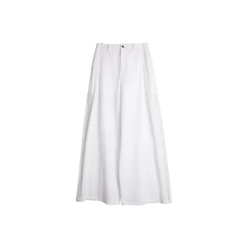 ELLE Белый Женские Повседневные Брюки