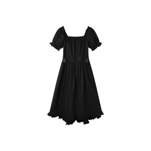 Pit Короткий рукав Платье Женское Черное