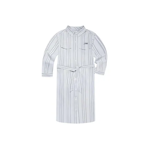 Платье с длинными рукавами совместный бренд Columbia женское синий в полоску