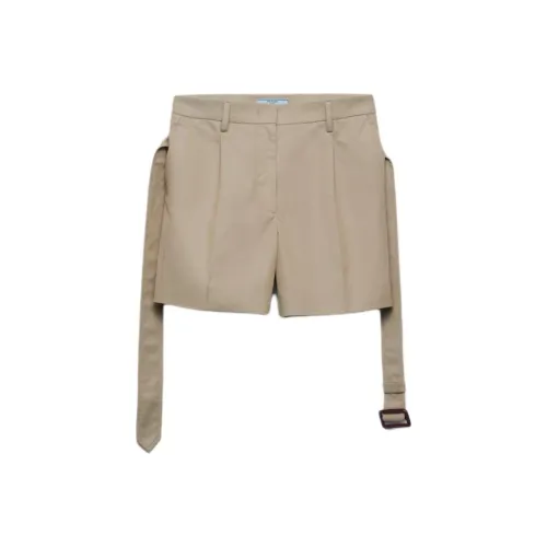 PRADA SS24 Повседневные шорты Женские Естественный
