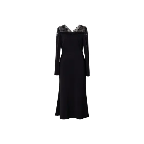 ROEYSHOUSE Длинное платье с длинными рукавами женское черное