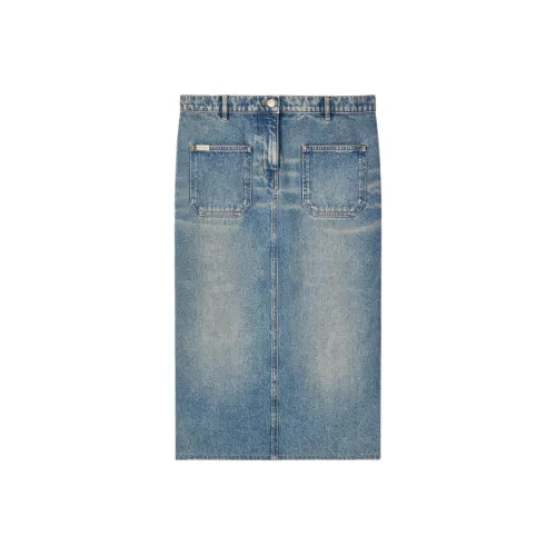 COURREGES FW24 2 Pocket Denim Skirt Denim Long Skirt Women's Vintage Medium Blue Vintage Medium Blue COURREGES FW24 2 кармана джинсовая юбка джинсовая длинная юбка женский винтаж средний синий винтаж средний синий