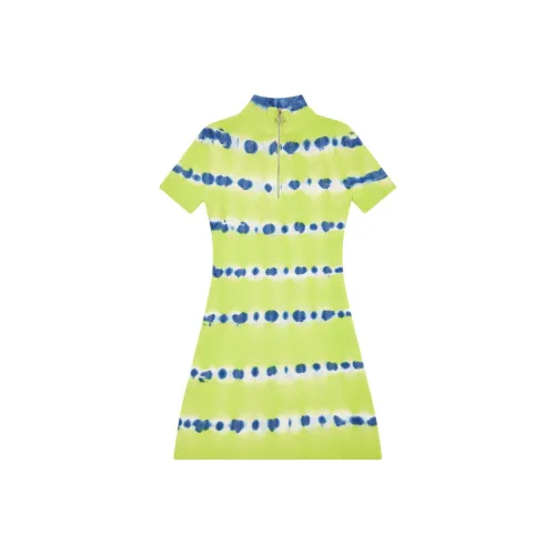 DIESEL Короткий рукав Платье Женское Зеленое