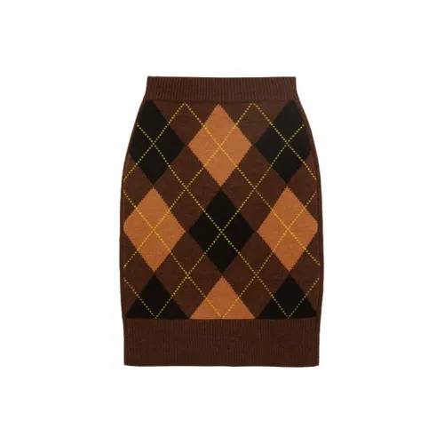Burberry Многоцветные Женские Повседневные Длинные Юбки