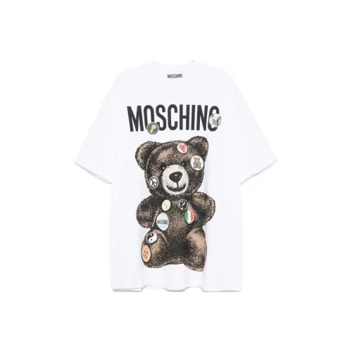 MOSCHINO SS25 Короткий рукав Платье Женское Белое
