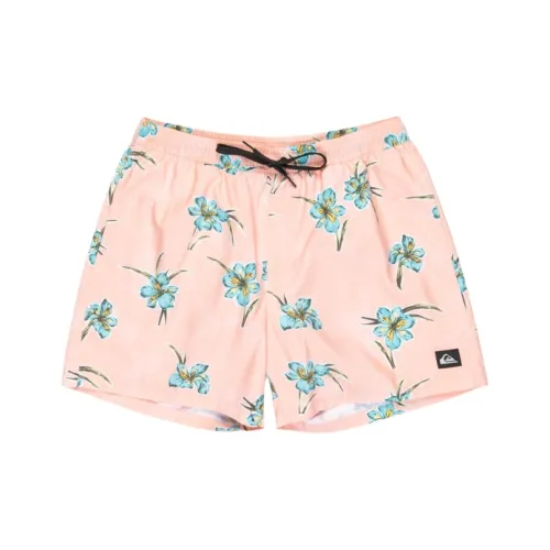 Quiksilver Мужские Плавательные Шорты Розового Цвета