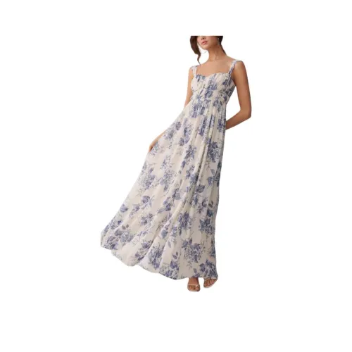 Платье Slip Reformation женское синий и белый