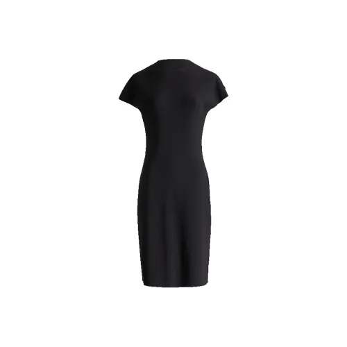 LIZZY Короткое платье с короткими рукавами женское черное