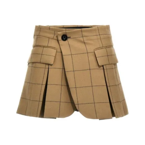 Sacai совместные повседневные шорты женские умбра