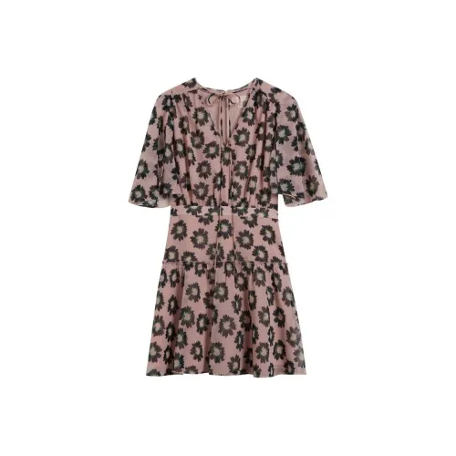 Ted Baker Розовые Женские Платья с Коротким Рукавом
