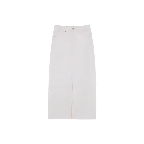 Orange Desire Denim Long Skirt Women's