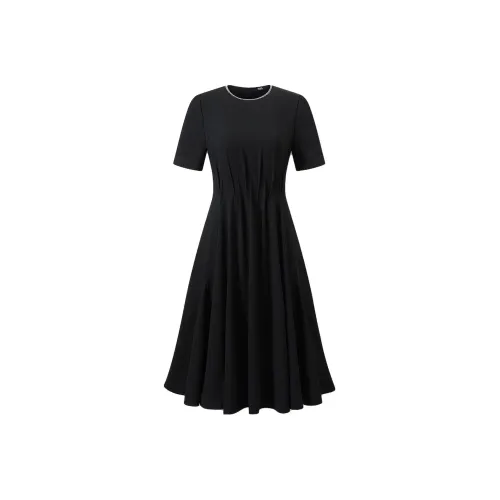 KARL LAGERFELD Короткий рукав Платье Женское Черное