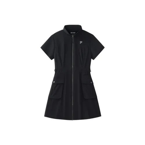FILA FUSION FILA FUSION X Короткий рукав Платье Женское Глубокий черный BK
