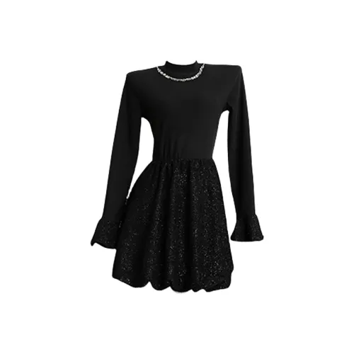 TUSHIFEI Длинное платье с длинными рукавами женское