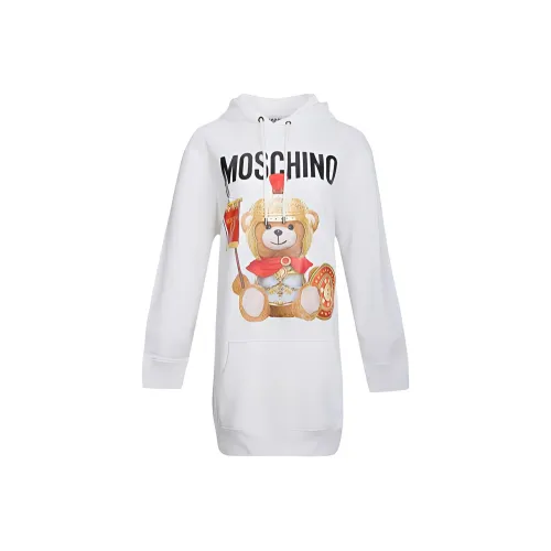 MOSCHINO Белое Женское Длинное Платье с Рукавами