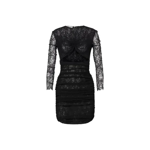 PHILOSOPHY DI LORENZO SERAFINI Черное Женское Длинное Платье с Рукавами