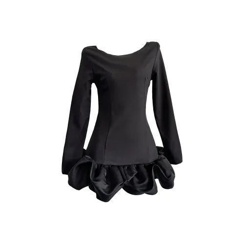 TUSHIFEI Длинное платье с длинными рукавами женское