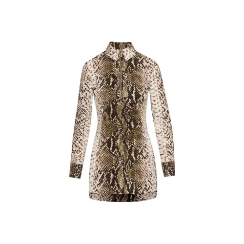 Oscar De La Renta Длинное платье с длинными рукавами женское оливково-зеленый