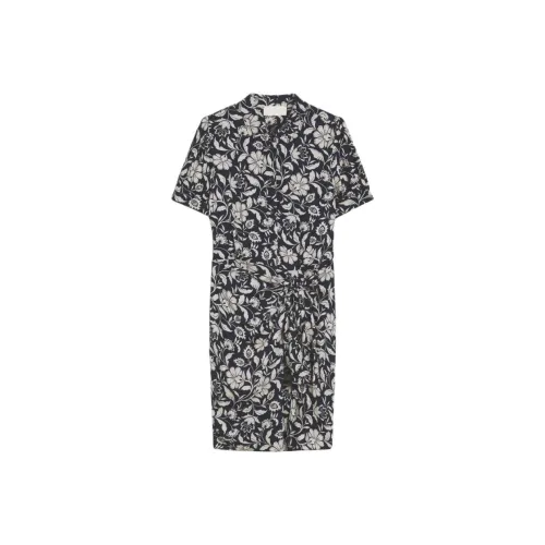 I BLUES Короткий рукав Платье Женское Черное