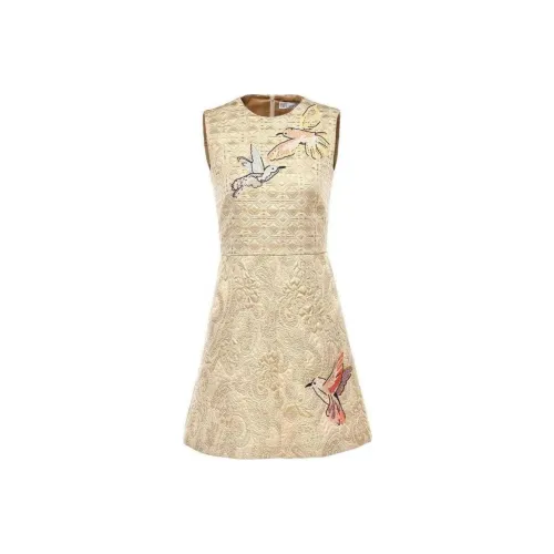 RED VALENTINO Желтые Женские Платья без рукавов