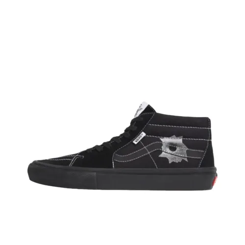 Supreme X Nate Lowman x VANS Skate Grosso MID Топ Кроссовки для скейтбординга Унисекс Черный