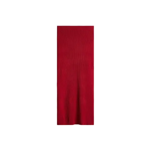 H&M Красный Женские Вязаные Длинные Юбки