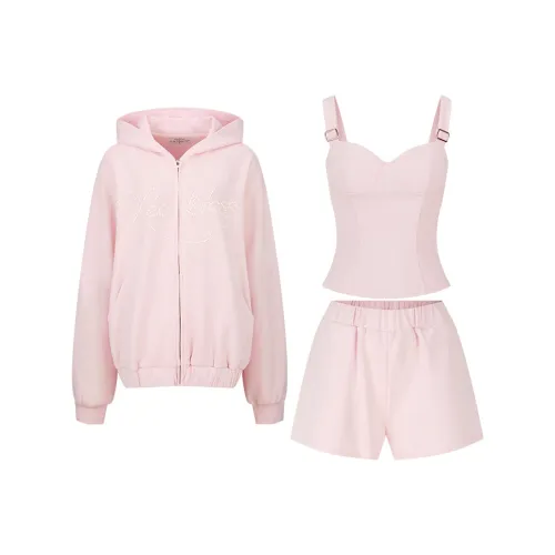 Girly Fancy Club Повседневный Костюм Женский Светло-Розовый