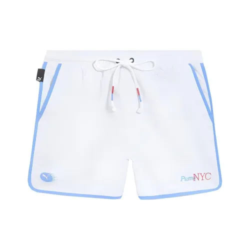 PUMA NYC Коллекция Бег Laps Ткани вязаные Женские шорты Повседневные шорты Женские Белые