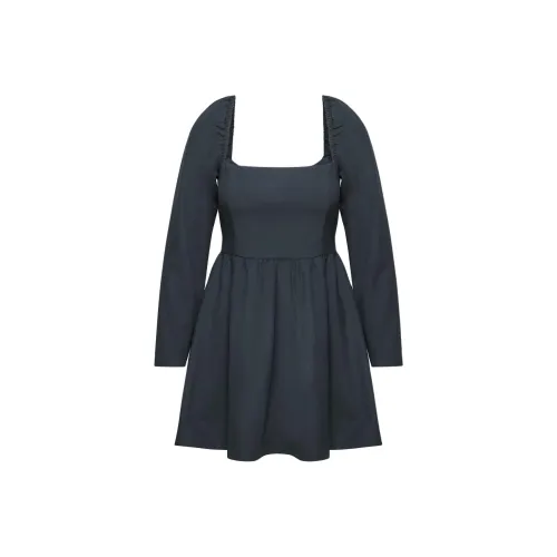 ARITZIA Sunday Best Alexis Платье Длинное с рукавами Платье Женское Admiral Морской синий