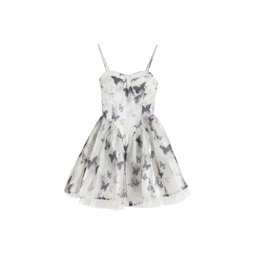 9 Кошачьих Лакомства Slip Платье Женское Белое