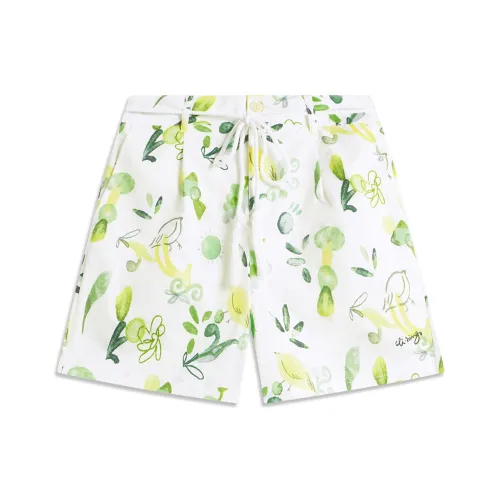 Лайнер Sports Trend Series Повседневные шорты Женские Желтый Зеленый С принтом по всей поверхности