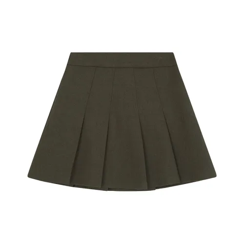 Повседневные короткие юбки женские мариновенный зеленый