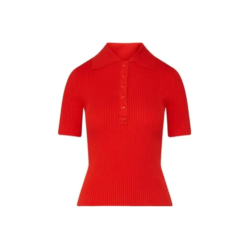 COURREGES Red Женские Короткие Платья с Рукавами