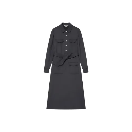 Goodland Длинное платье с длинными рукавами женское темно-серое