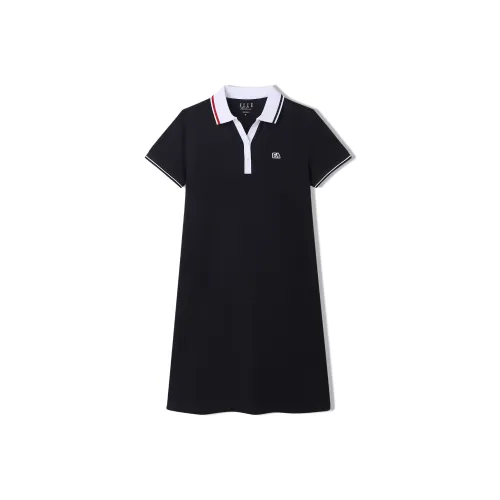 ELLE Active Короткий рукав Платье Женское Темно-синий