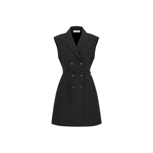 DIOR Черные Женские Платья без рукавов