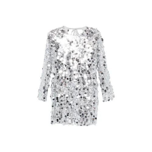 Semicouture Silver Женские Длинные Платья с Рукавами