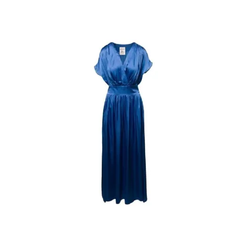 Semicouture Blue Женские Короткие Платья с Рукавами