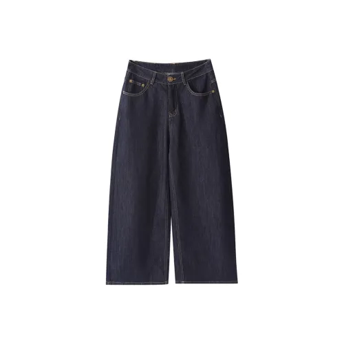 KING PRINCE Джинсы Женские Темно-синие