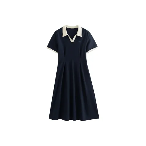 Initial Language Короткий рукав Платье Женское