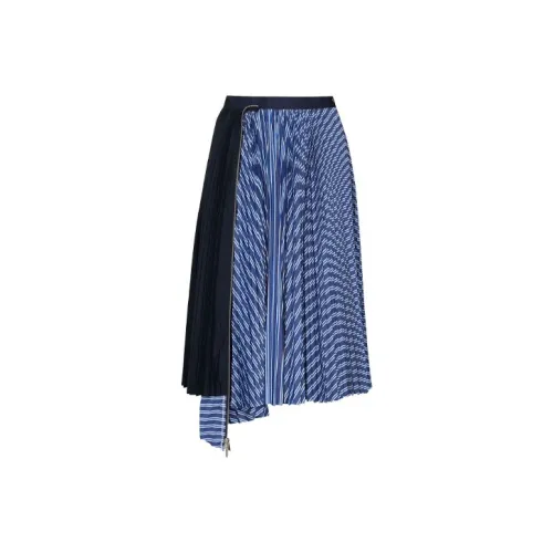 sacai Синий Женские Повседневные Длинные Юбки