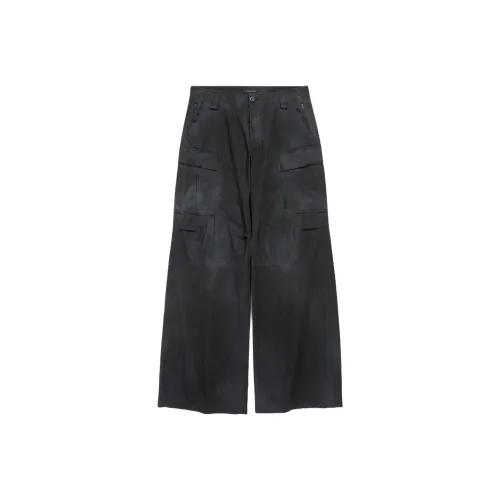 Balenciaga FW25 Карго Брюки Свободного Кроя Женские Черные
