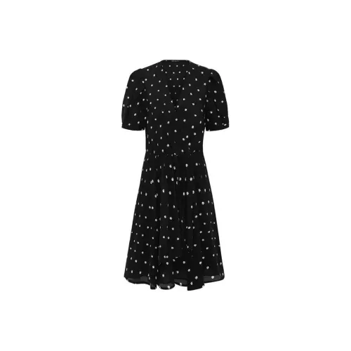 MOCO Короткий рукав Платье Женское Черное